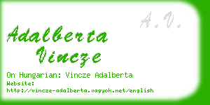 adalberta vincze business card